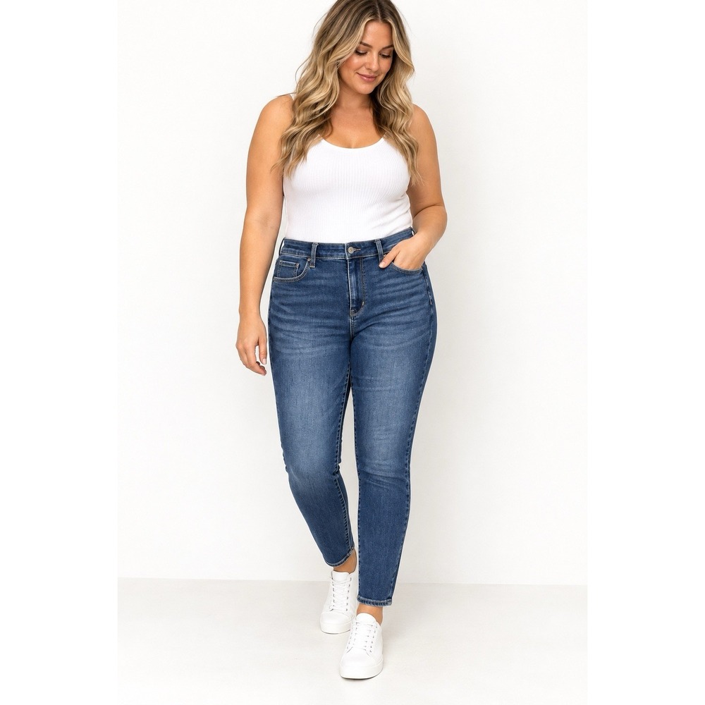 American Eagle Next Level Stretch High Rise Jegging Skinny Blue Denim Size 16